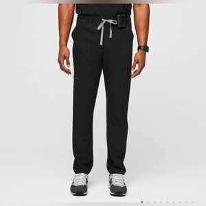 Figs Mens Cairo Cargo Scrub Pants - Black - Size Large - Zip Closure